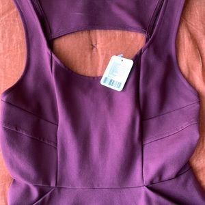 Wine color mini swing dress